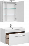 Мебель для ванной Aquanet Августа 100 белый (ручка хром, раковина Нота) 00287677