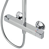 F078F400 Func, душ. система: см-ль д/душа с ТМС, душ.штанга, верхн. душ квадр., ручн.душ, хром