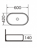 Раковина накладная Grossman GR-3015