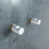 Комплект одинарных крючков, сплав металлов, Petite, белый матовый с желтым золотом, IDDIS, PET2SY1i41