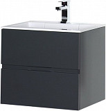 Тумба с раковиной Aquanet Алвита 60 серый антрацит 00213094