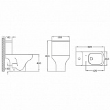 Унитаз компакт напольный Azario Alba 620х405х805 безободковый с бачком и сиденьем микролифт (AZ-8323)