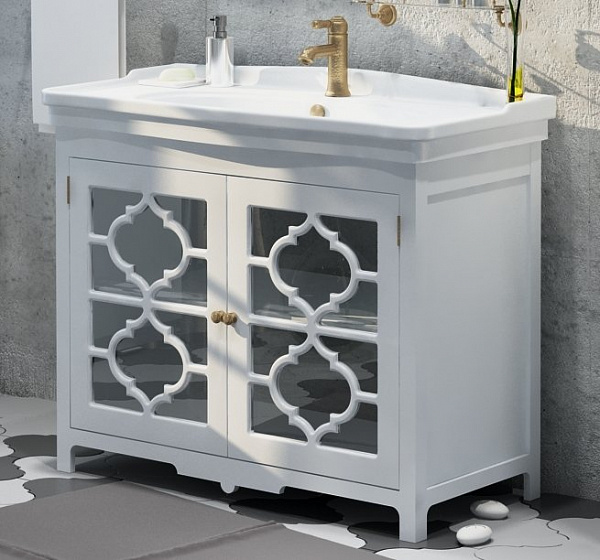 Тумба под раковину Corozo Манойр 105 белая SD-00000357