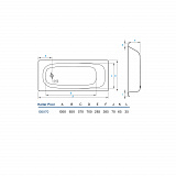Ванна стальная "Koller Pool" 1050x700
