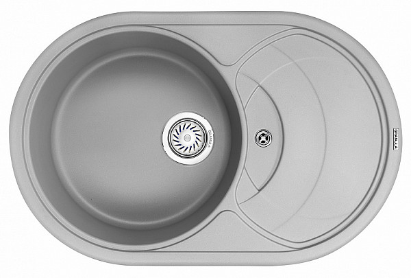 Мойка кухонная Granula овальная кварц 7801, АЛЮМИНИУМ