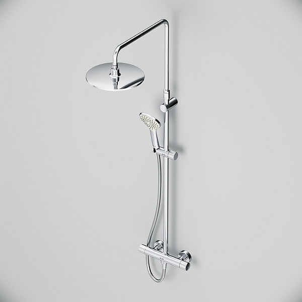 F0790410 Gem душ.система, набор: смеситель д/душа с термостатом, верхн. душ d 220 мм, ручн.душ 1 ф-ц