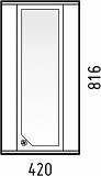Зеркало-шкаф Corozo Флоренция 40 угловой белый SD-00000018