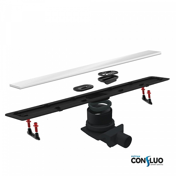 Душевой лоток Pestan Confluo Frameless Line 450 White Glass