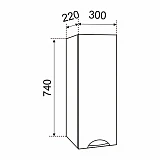 Шкаф Emmy Рокси 30х74 (Правый)