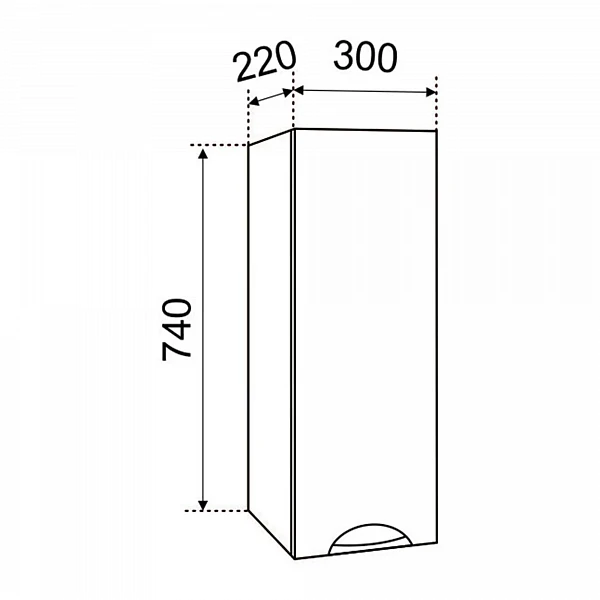 Шкаф Emmy Рокси 30х74 (Правый)
