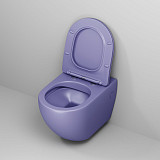 Унитаз GR-4411LIMS Color (550*365*395) ФИОЛЕТОВЫЙ МАТОВЫЙ подвесной БЕЗОБОДКОВЫЙ