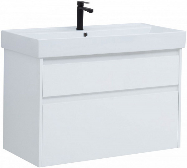 Тумба под раковину Aquanet Nova Lite 90 белый (2 ящика) 00242268