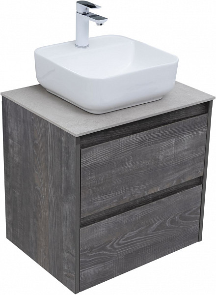 Тумба под раковину Aquanet Nova Lite 60 дуб серый (2 ящика) 00287889