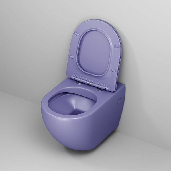 Унитаз GR-4411LIMS Color (550*365*395) ФИОЛЕТОВЫЙ МАТОВЫЙ подвесной БЕЗОБОДКОВЫЙ