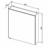 Зеркало-шкаф Aquanet Порто 60 белый 00195727