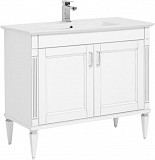 Тумба под раковину Aquanet Селена 105 белый/серебро (2 дверцы) 00201650