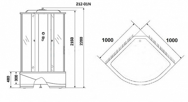 Душевая кабина Niagara Ultra  NG-212-01N