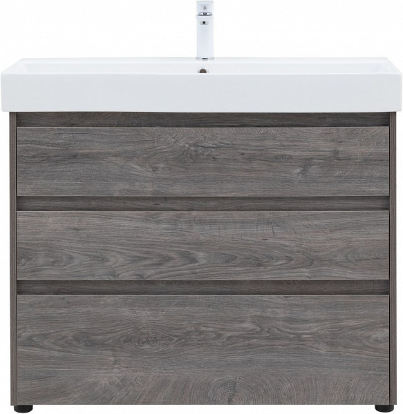 Тумба под раковину Aquanet Nova Lite 100 дуб рошелье (3 ящика) 00302479