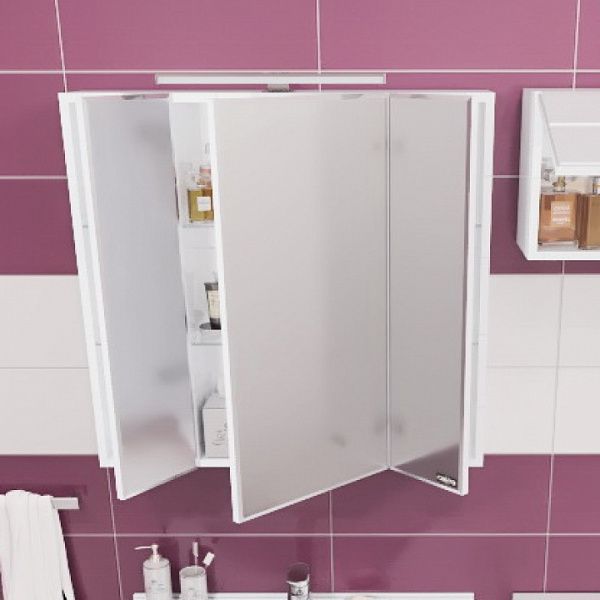 Зеркальный шкаф Стандарт 100, со светом Санта 113013