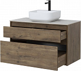 Тумба под раковину Aquanet Nova Lite 100 дуб рустикальный (2 ящика) 00249521