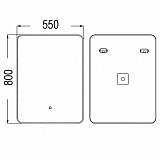 Зеркало AZARIO Agat 550х800, влагостойкое с подсветкой и гравировкой (CS00063647)