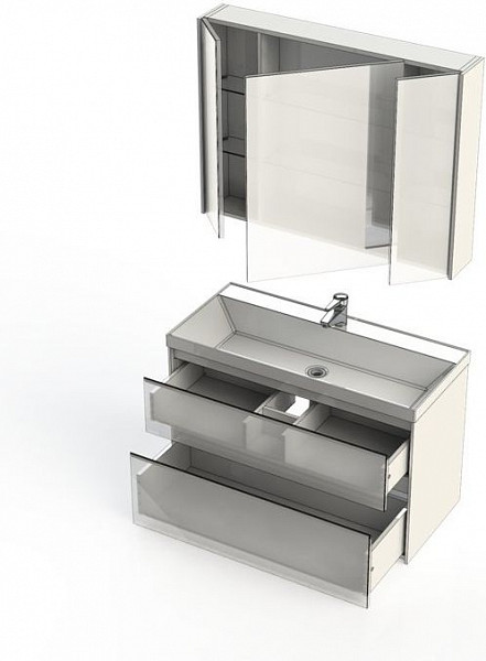 Мебель для ванной Aquanet Гласс 100 белый 00240468