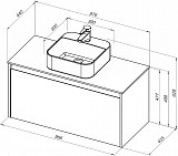 Тумба под раковину Aquanet Nova Lite 100 дуб рустикальный (1 ящик) 00249520